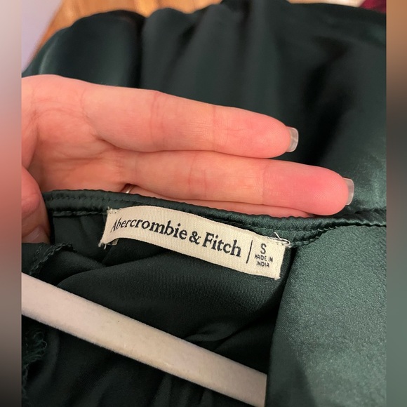 Abercrombie Long Sleeve High Neck Dark Green Body Suit - Size S - Picture 7 of 7